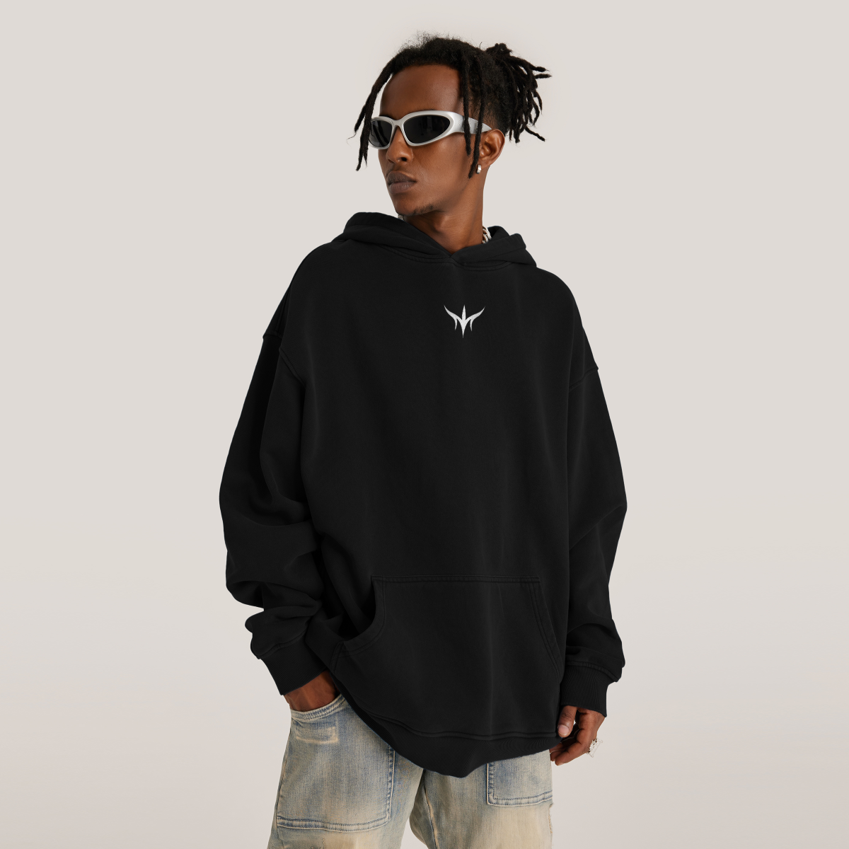 Vintage wash black 2024 hoodie